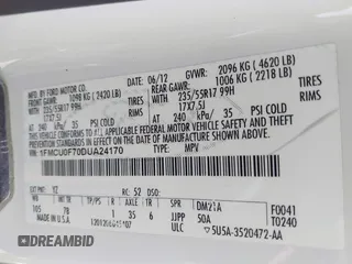 2013 Ford Escape S with VIN 1FMCU0F70DUA24170, listed as a IAAI auction lot 42010101 with 169,247 mi miles. Bid and sale history available at carsss.com. Image 9.