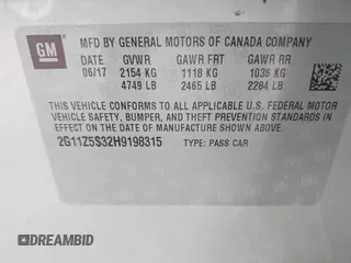 2017 Chevrolet Impala LS с VIN 2G11Z5S32H9198315, выставлен на аукционе IAAI как лот 42546535 с пробегом 114 639 миль миль и . История ставок и продаж доступна на DreamBid. Изображение 9.