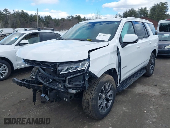 2022 Chevrolet Tahoe LT with VIN 1GNSKNKD1NR304805, listed as a IAAI auction lot 41727737 with 43,805 mi miles and . Bid and sale history available at DreamBid. Image 2.