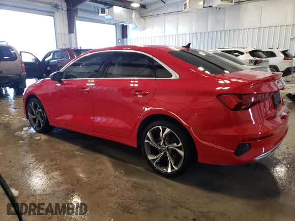 2022 Audi A3 Premium with VIN WAUAUDGY2NA088074, listed as a Copart auction lot 41931514 with 10,113 mi miles. Bid and sale history available at carsss.com. Image 2.