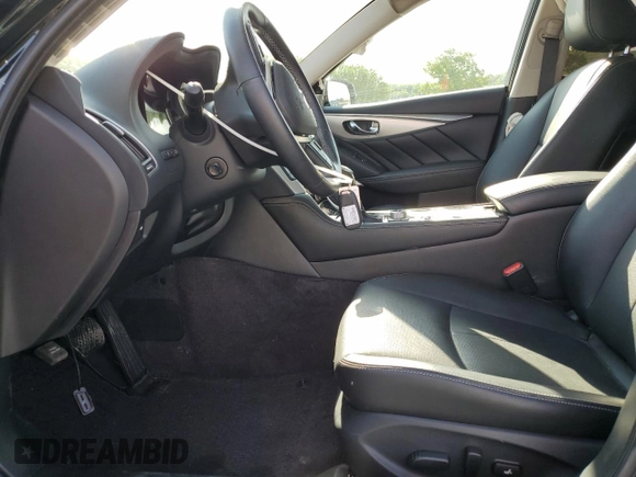 2023 Infiniti Q50 Luxe with VIN JN1EV7BR3PM543411, listed as a Copart auction lot 57782135 with 14,808 mi miles and Salvage title. Bid and sale history available at DreamBid. Image 7.