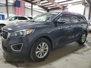 2017 Kia Sorento LX with VIN 5XYPGDA36HG327986, listed as a Copart auction lot 57615355 with 156,820 mi miles and Salvage title. Bid and sale history available at DreamBid. Image 1.