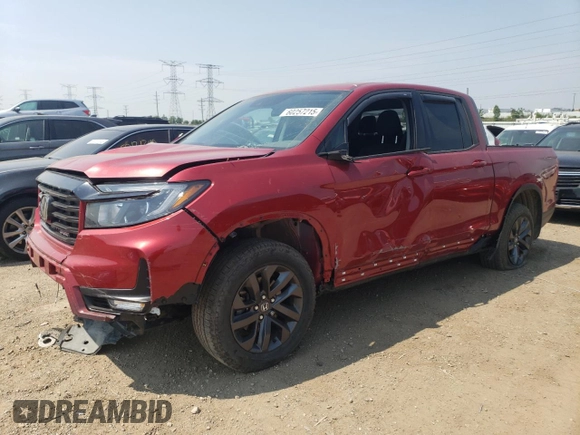 2021 Honda Ridgeline Sport with VIN 5FPYK3F10MB017541, listed as a Copart auction lot 60257215 with 12,227 mi miles and Salvage title. Bid and sale history available at DreamBid. Image 1.