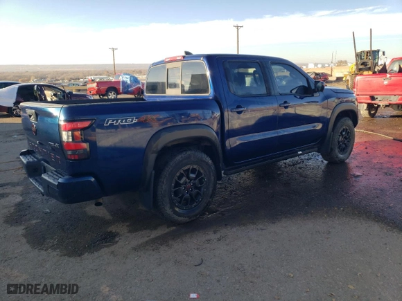 2022 Nissan Frontier PRO-4X with VIN 1N6ED1EK4NN618696, listed as a Copart auction lot 81848154 with 17,214 mi miles and Salvage Title. Bid and sale history available at carsss.com. Image 3.