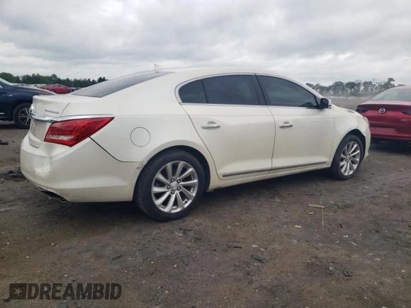 2014 Buick LaCrosse Leather with VIN 1G4GB5G39EF208867, listed as a Copart auction lot 65051634 with 142,253 mi miles and Salvage Title. Bid and sale history available at carsss.com. Image 3.