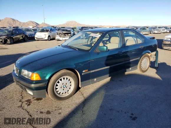 1995 BMW 3 Series 325i with VIN WBACB4329SFM08375, listed as a Copart auction lot 82333444 with 176,746 mi miles and Salvage Title. Bid and sale history available at carsss.com. Image 1.