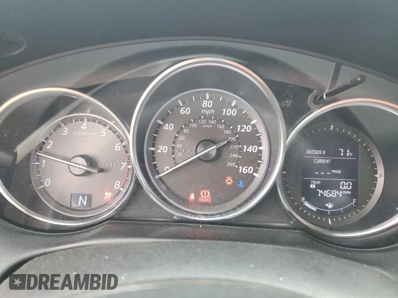 2013 Mazda CX-5 Touring with VIN JM3KE2CE4D0108339, listed as a Copart auction lot 51140495 with 74,684 mi miles and Salvage Title. Bid and sale history available at carsss.com. Image 9.