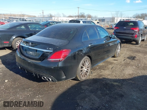2019 Mercedes-Benz C 43 AMG with VIN 55SWF6EB8KU299343, listed as a IAAI auction lot 41432149 with 40,744 mi miles and . Bid and sale history available at DreamBid. Image 4.
