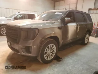 2021 GMC Yukon SLT with VIN 1GKS1BKD3MR185989, listed as a Copart auction lot 45839325 with 0 mi miles and Salvage Title. Bid and sale history available at carsss.com. Image 1.