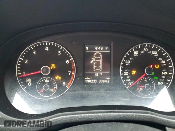 2012 Volkswagen Passat SE с VIN 1VWBP7A37CC090947, выставлен на аукционе Copart как лот 57853385 с пробегом 190 231 миль миль и Списание • Salvage title. История ставок и продаж доступна на DreamBid. Изображение 9.