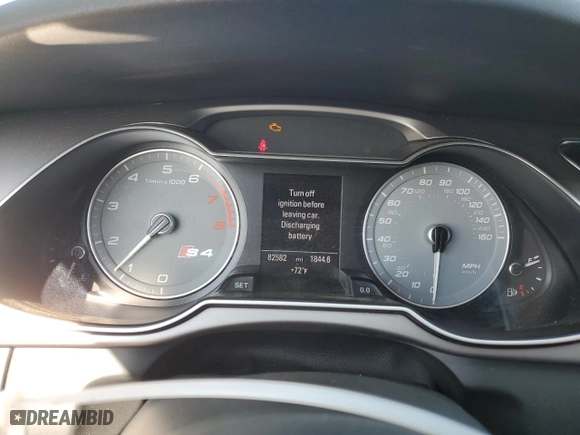 2013 Audi S4 Premium Plus with VIN WAUDGAFLXDA174594, listed as a Copart auction lot 66819844 with 82,582 mi miles and Salvage Title. Bid and sale history available at carsss.com. Image 9.
