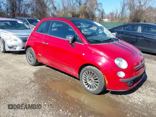2012 FIAT 500 Gucci with VIN 3C3CFFER7CT343549, listed as a IAAI auction lot 41758660 with 91,786 mi miles. Bid and sale history available at carsss.com. Image 1.