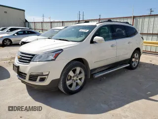 2014 Chevrolet Traverse LTZ with VIN 1GNKRJKD3EJ329725, listed as a Copart auction lot 53272755 with 221,219 mi miles and Salvage Title. Bid and sale history available at DreamBid. Image 1.