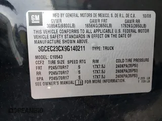 2009 Chevrolet Silverado 1500 LT with VIN 3GCEC23CX9G140211, listed as a Copart auction lot 82701964 with 130,641 mi miles and Salvage Title. Bid and sale history available at carsss.com. Image 12.
