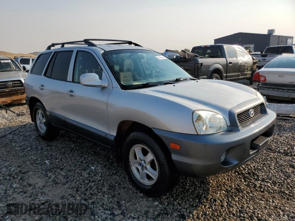 2003 Hyundai Santa Fe GLS with VIN KM8SC73D43U460083, listed as a Copart auction lot 70060594 with 0 mi miles and Salvage Title. Bid and sale history available at carsss.com. Image 4.