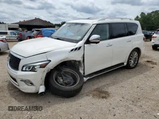 2017 Infiniti QX80 with VIN JN8AZ2NF1H9646579, listed as a Copart auction lot 58546715 with 80,244 mi miles and Salvage title. Bid and sale history available at DreamBid. Image 1.