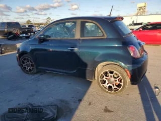 2013 FIAT 500 Turbo with VIN 3C3CFFHH5DT607243, listed as a Copart auction lot 84547324 with 0 mi miles and Salvage Title. Bid and sale history available at carsss.com. Image 2.