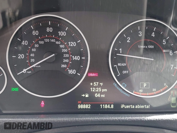 2014 BMW 4 Series 428i with VIN WBA3N7C55EF719504, listed as a IAAI auction lot 41403957 with 98,882 mi miles and . Bid and sale history available at carsss.com. Image 7.
