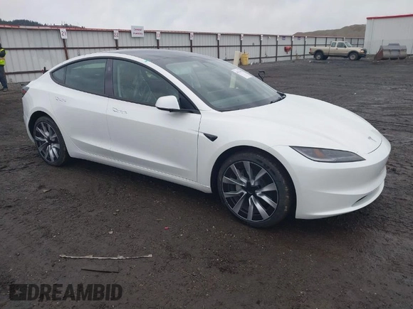 2025 Tesla Model 3 Long Range with VIN 5YJ3E1EB9SF890212, listed as a IAAI auction lot 41671411 with 3 mi miles and . Bid and sale history available at DreamBid. Image 1.