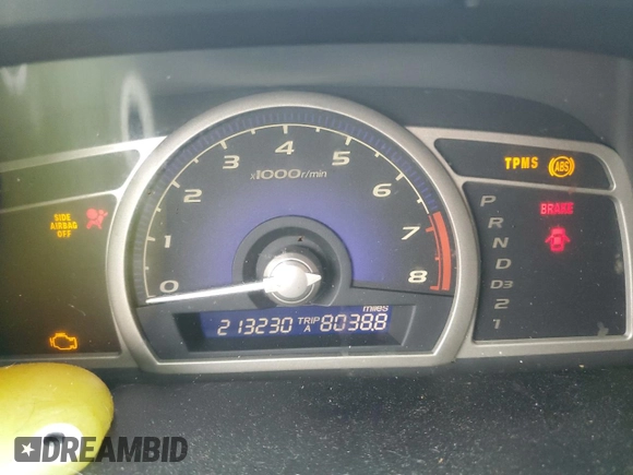 2008 Honda Civic LX with VIN 1HGFA16508L047170, listed as a Copart auction lot 51497985 with 213,230 mi miles and Clean Title. Bid and sale history available at DreamBid. Image 9.