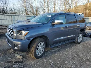 2019 Toyota Sequoia Platinum with VIN 5TDDY5G14KS171243, listed as a Copart auction lot 86040924 with 58,947 mi miles and Salvage Title. Bid and sale history available at carsss.com. Image 1.