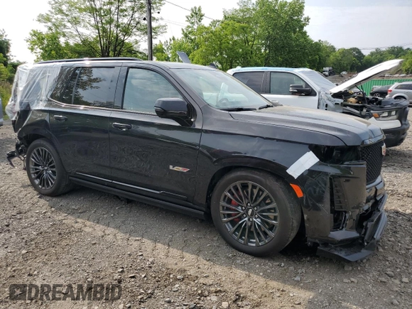 2024 Cadillac Escalade AWD V-Series with VIN 1GYS4HK92RR125835, listed as a Copart auction lot 60098455 with 10,416 mi miles and Salvage title. Bid and sale history available at DreamBid. Image 4.