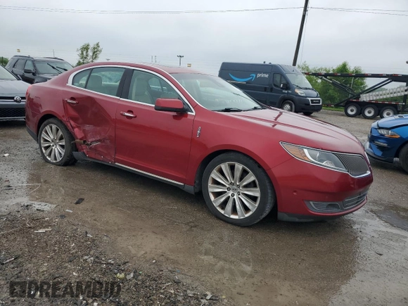 2013 Lincoln MKS EcoBoost with VIN 1LNHL9FTXDG606799, listed as a Copart auction lot 57469995 with 80,168 mi miles and Salvage title. Bid and sale history available at DreamBid. Image 4.