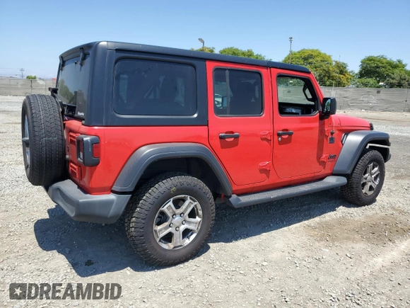 2022 Jeep Wrangler Unlimited Sport S z VIN 1C4HJXDG6NW240786, wystawiony jako Copart lot #59190995 z przebiegiem 46 172 mil mil oraz Szkoda całkowita • Salvage title. Historia ofert i sprzedaży dostępna na DreamBid. Obrazek 3.