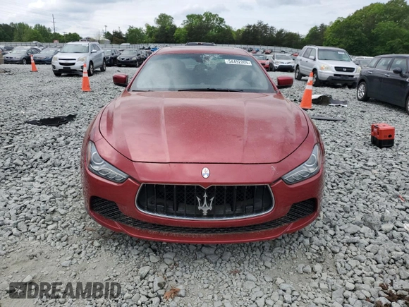 2014 Maserati Ghibli S Q4 with VIN ZAM57RTA7E1128937, listed as a Copart auction lot 54492205 with 79,897 mi miles and Salvage title. Bid and sale history available at DreamBid. Image 5.