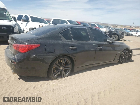 2014 Infiniti Q50 Hybrid Sport with VIN JN1AV7AR5EM700580, listed as a Copart auction lot 42575395 with 152,518 mi miles and Salvage Title. Bid and sale history available at carsss.com. Image 3.