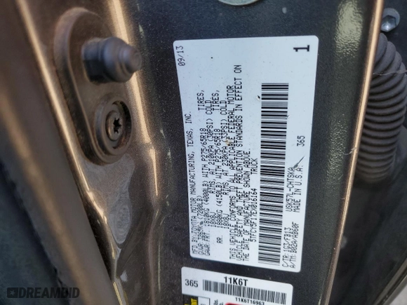2014 Toyota Tundra 4WD Truck SR with VIN 5TFCY5F17EX016164, listed as a Copart auction lot 69178594 with 379,751 mi miles and Salvage Title. Bid and sale history available at carsss.com. Image 12.