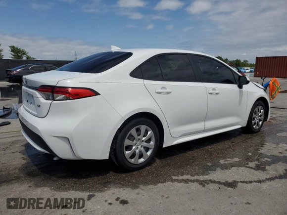 2022 Toyota Corolla LE with VIN 5YFEPMAE7NP284050, listed as a Copart auction lot 52207525 with 39,153 mi miles and Salvage Title. Bid and sale history available at carsss.com. Image 3.