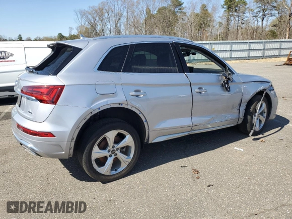 2022 Audi Q5 S line Premium Plus with VIN WA1EAAFY1N2133216, listed as a Copart auction lot 53114465 with 28,571 mi miles and Clean title. Bid and sale history available at DreamBid. Image 3.