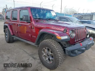 2021 Jeep Wrangler Unlimited Rubicon with VIN 1C4HJXFG0MW575473, listed as a IAAI auction lot 41681352 with 54,968 mi miles. Bid and sale history available at carsss.com. Image 1.