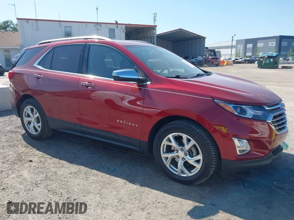 2018 Chevrolet Equinox Premier with VIN 3GNAXMEV1JL332293, listed as a IAAI auction lot 41994696 with 36,910 mi miles. Bid and sale history available at carsss.com. Image 1.