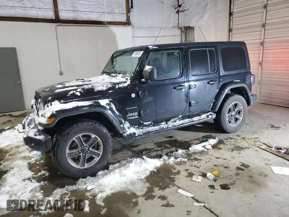 2020 Jeep Wrangler Unlimited Sahara with VIN 1C4HJXEN9LW214550, listed as a Copart auction lot 87586125 with 88,976 mi miles and Salvage Title. Bid and sale history available at carsss.com. Image 1.
