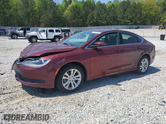 2016 Chrysler 200 LX with VIN 1C3CCCFB1GN186244, listed as a Copart auction lot 52722925 with 84,483 mi miles and Salvage Title. Bid and sale history available at carsss.com. Image 1.