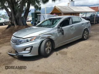 2015 Kia Optima Hybrid with VIN KNAGM4AD6F5083356, listed as a Copart auction lot 50904514 with 0 mi miles and Non Repairable. Bid and sale history available at carsss.com. Image 1.
