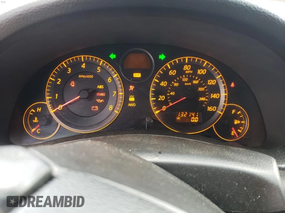 2006 Infiniti G35 with VIN JNKCV51F76M604918, listed as a Copart auction lot 53814264 with 132,414 mi miles and Salvage Title. Bid and sale history available at DreamBid. Image 9.