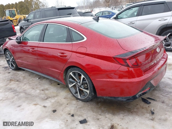 2023 Hyundai Sonata SEL Plus with VIN KMHL44J2XPA335792, listed as a IAAI auction lot 41636577 with 12,279 mi miles. Bid and sale history available at carsss.com. Image 3.