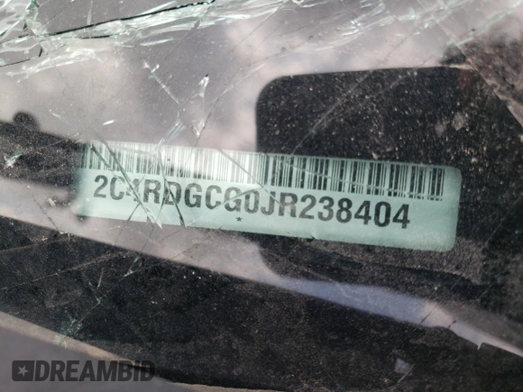 2018 Dodge Grand Caravan SXT with VIN 2C4RDGCG0JR238404, listed as a Copart auction lot 52288385 with 140,345 mi miles and Non Repairable. Bid and sale history available at DreamBid. Image 13.