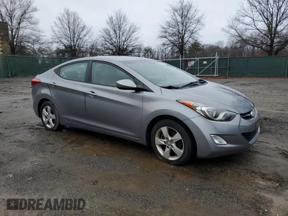 2012 Hyundai Elantra GLS with VIN KMHDH4AE2CU433033, listed as a Copart auction lot 44430105 with 121,763 mi miles and Clean Title. Bid and sale history available at carsss.com. Image 4.