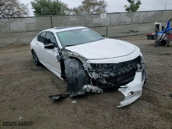 2021 Acura TLX w/A-Spec Package with VIN 19UUB5F5XMA016526, listed as a Copart auction lot 45058435 with 57,457 mi miles and Salvage Title. Bid and sale history available at carsss.com. Image 10.