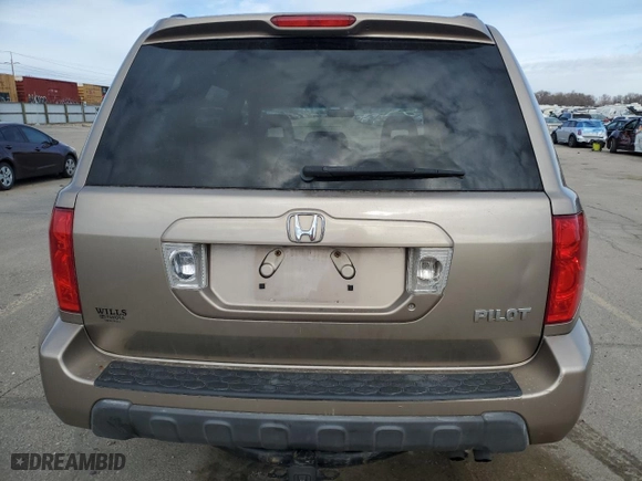 2004 Honda Pilot EX with VIN 2HKYF18624H615884, listed as a Copart auction lot 49103255 with 209,021 mi miles and Salvage Title. Bid and sale history available at carsss.com. Image 6.