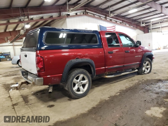 2007 Dodge 1500 Laramie with VIN 1D7HU18207S183648, listed as a Copart auction lot 52129055 with 257,764 mi miles and Clean Title. Bid and sale history available at carsss.com. Image 3.