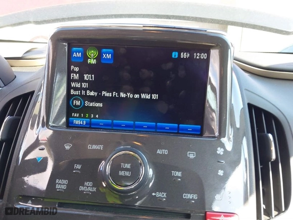 2012 Chevrolet Volt with VIN 1G1RD6E45CU124653, listed as a IAAI auction lot 41683782 with NaN miles. Bid and sale history available at carsss.com. Image 14.