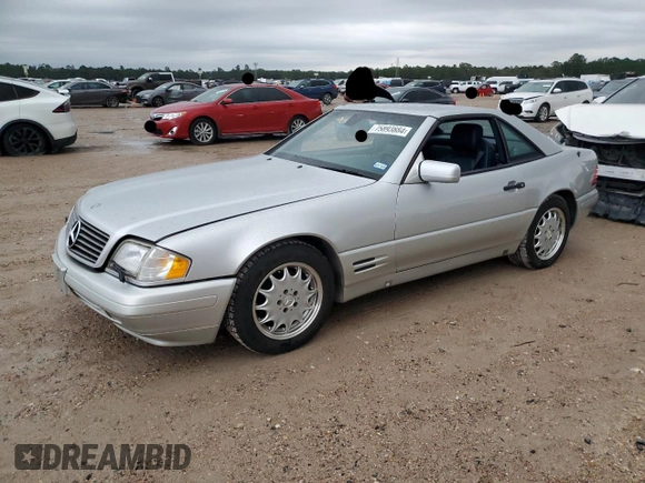 1997 Mercedes-Benz SL 500 with VIN WDBFA63F4VF148651, listed as a Copart auction lot 75893884 with 96,697 mi miles and Clean title. Bid and sale history available at DreamBid. Image 1.
