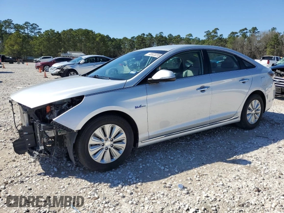 2016 Hyundai Sonata Hybrid SE with VIN KMHE24L14GA022983, listed as a Copart auction lot 48523255 with 112,896 mi miles and Salvage Title. Bid and sale history available at carsss.com. Image 1.