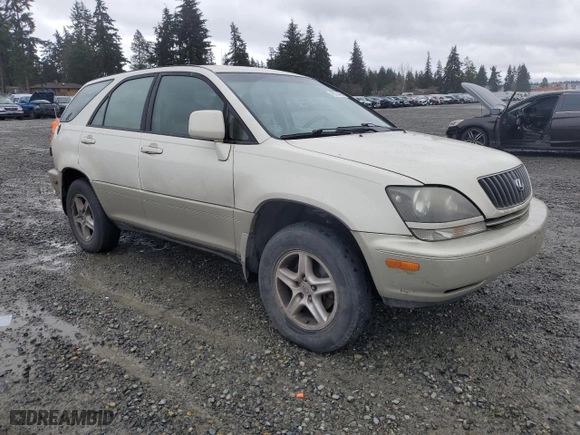 1999 Lexus RX 300 Luxury SUV with VIN JT6HF10U2X0031598, listed as a Copart auction lot 46873455 with 0 mi miles and Salvage Title. Bid and sale history available at carsss.com. Image 4.