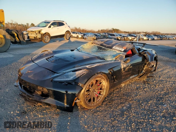 2015 Chevrolet Corvette Z06 1LZ z VIN 1G1YP2D63F5604803, wystawiony jako Copart lot #86177014 z przebiegiem Nie podano mil oraz Szkoda całkowita • Salvage title. Historia ofert i sprzedaży dostępna na DreamBid. Obrazek 1.